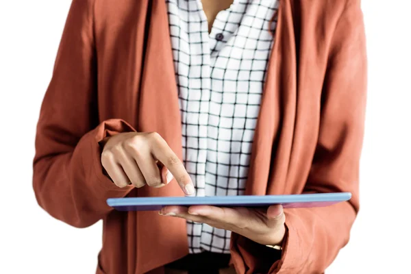 Businesswoman using a tablet — Stock Photo, Image