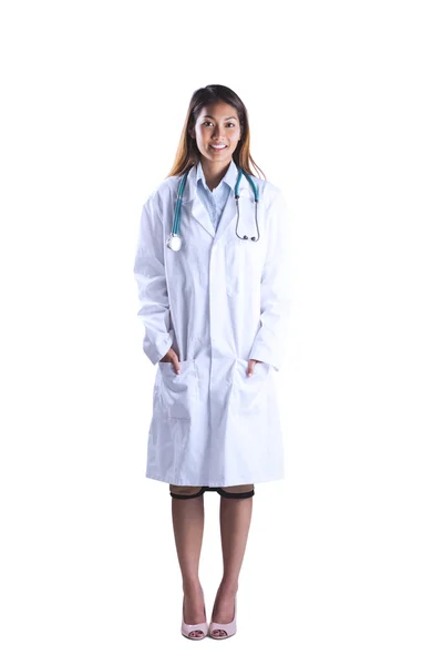 Asian doctor with stethoscope looking at camera — Stock Photo, Image