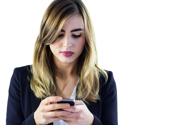 Vrouw met een smartphone — Stockfoto