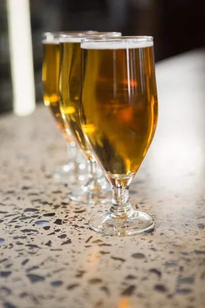 Vista de pints de cerveja — Fotografia de Stock
