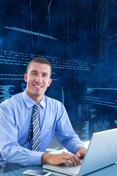 Business man using laptop — Stock Photo, Image