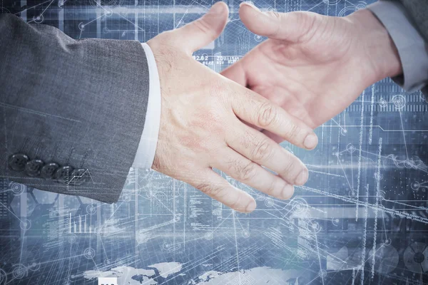 Two people going to shake their hands — Stock Photo, Image