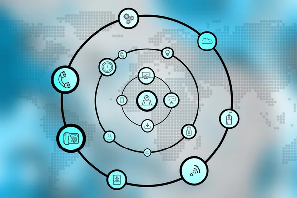 针对角的设计技术图标 — 图库照片