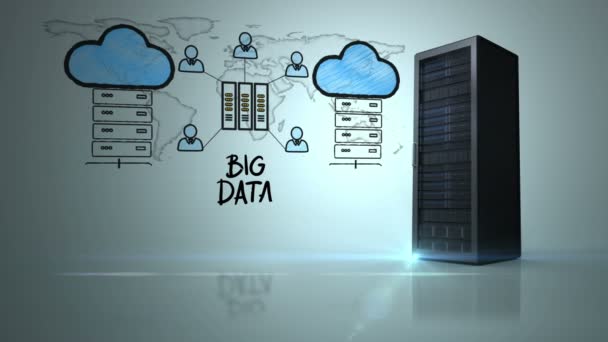 Video de la red de big data — Vídeos de Stock