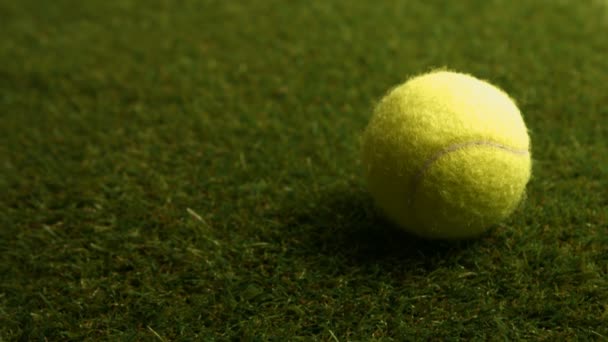 Gros plan de balle de tennis — Video