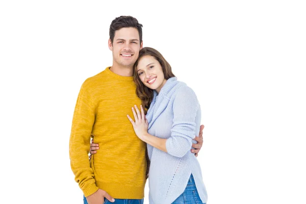 Sonriente pareja abrazando —  Fotos de Stock