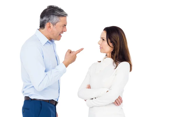 Couple arguing while standing — Stock Photo, Image