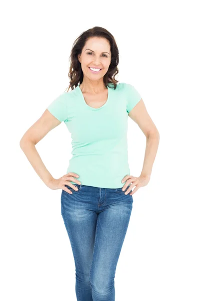 Mujer feliz posando —  Fotos de Stock