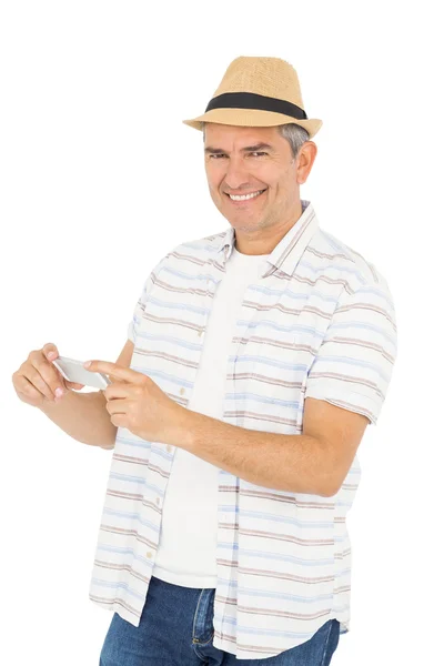 Handsome man taking picture — Stock Photo, Image