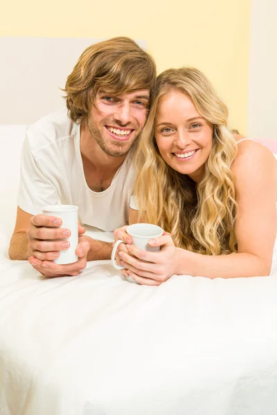 Cute couple having coffee — Stock Photo, Image