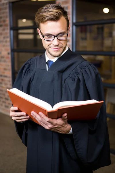 Lawyer reading law book — Stock Photo, Image