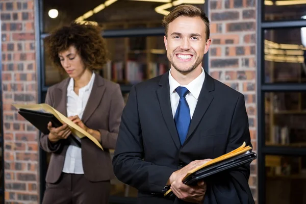 Lawyer looking at documents — Stock Photo, Image