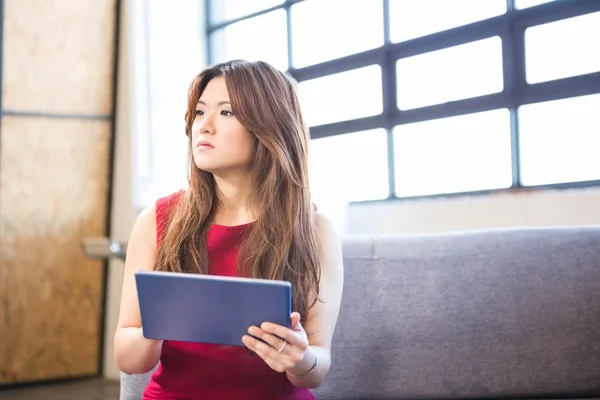 Businesswoman using digital tablet — Stock Photo, Image