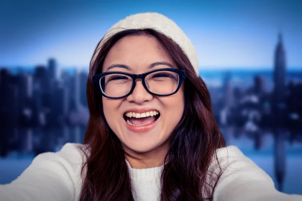 Asian woman smiling at the camera — Stock Photo, Image