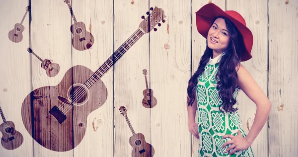 Mujer asiática con sombrero —  Fotos de Stock