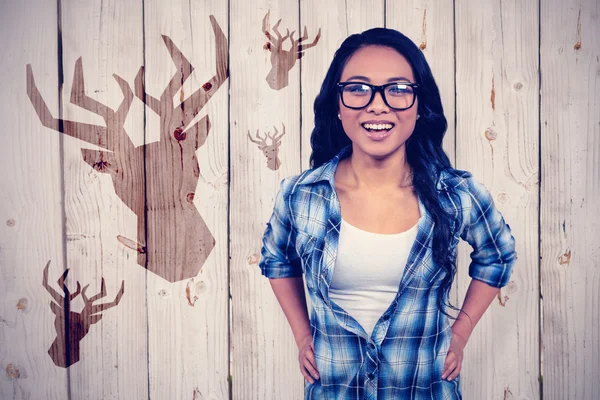 Asian woman smiling to the camera — Stock Photo, Image