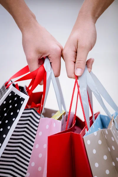 Women carrying shopping bags — Stock Photo, Image