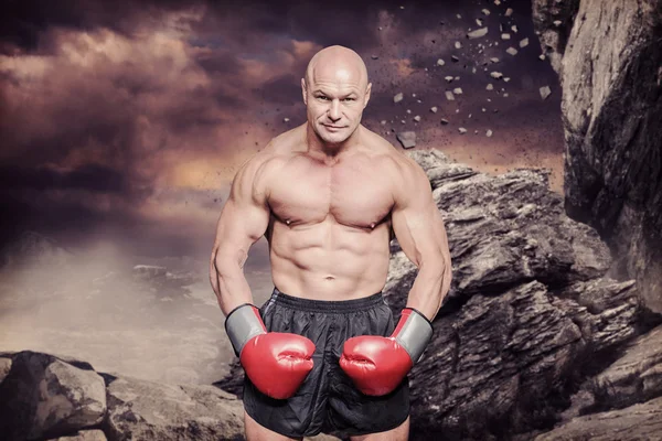 Kale bokser buigen spieren — Stockfoto