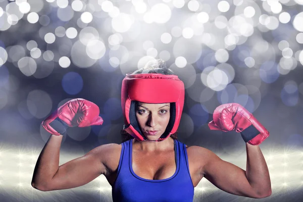 Luchador con guantes y sombreros — Foto de Stock