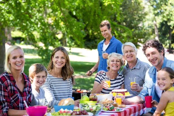 Familia y amigos haciendo un picnic —  Fotos de Stock