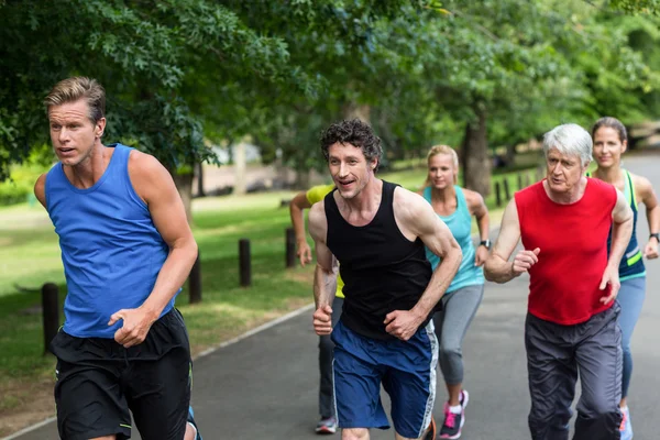 Marathon athletes running — Stock Photo, Image