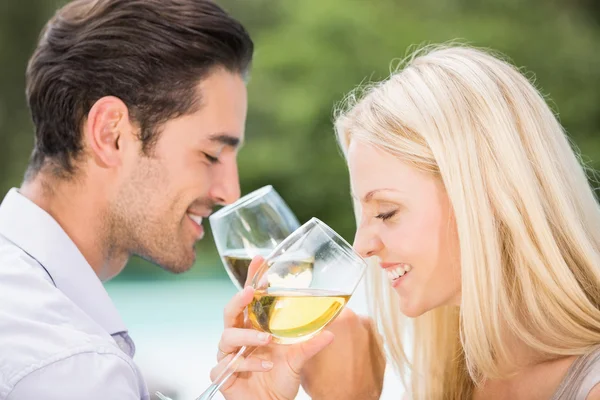 Couple drinking wine Royalty Free Stock Images