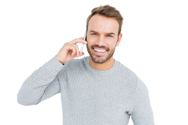 Hombre hablando por teléfono móvil — Foto de Stock