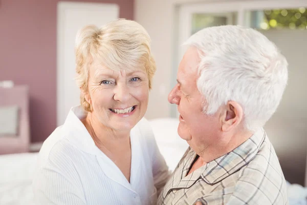 Cheerful senior woman with husband — Stock Photo, Image