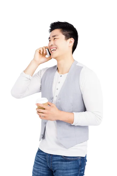 Man talking on mobile phone — Stock Photo, Image