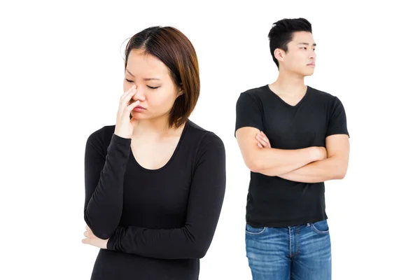 Couple ignoring each other — Stock Photo