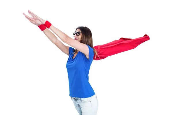 Mujer en traje de superhéroe — Foto de Stock