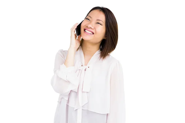 Mujer hablando por teléfono móvil — Foto de Stock