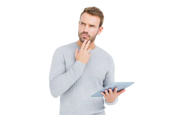 Man met digitale tablet — Stockfoto