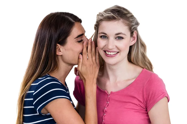 Femme dire secret à un ami — Photo