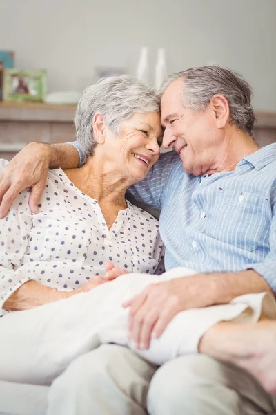 Romantic senior couple at home — Stock Photo, Image