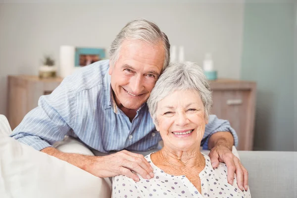 Portrait of romantic senior man with his wife — Stock Photo, Image