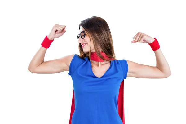 Woman in superhero costume — Stock Photo, Image