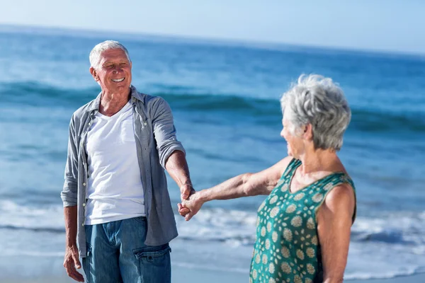 Senior Paar Handen vasthouden — Stockfoto