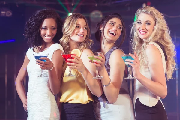 Pretty girls with cocktails — Stock Photo, Image