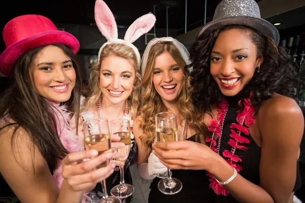 Friends celebrating bachelorette party — Stock Photo, Image