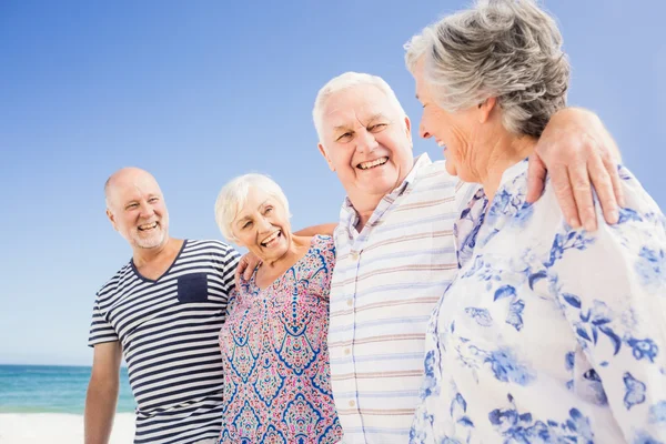 Portret van glimlachen senior vrienden — Stockfoto