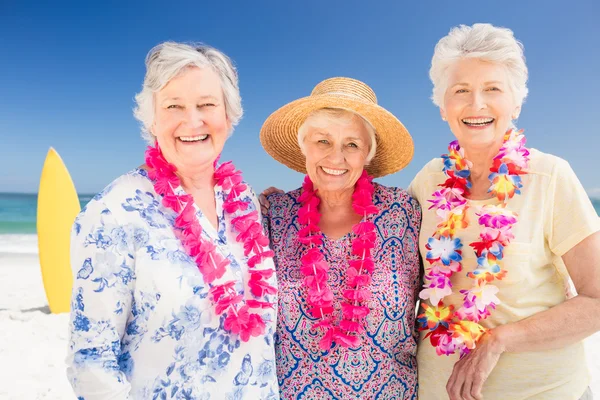 Retrato de mulher idosa sorridente — Fotografia de Stock