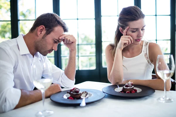 Paar in argument op datum — Stockfoto