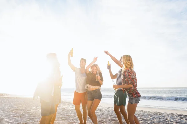 Happy friends dancing together — Stock Photo, Image