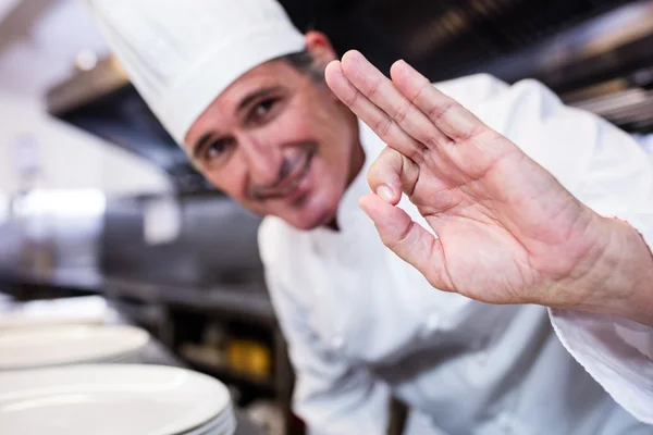 Chef showing ok sign — Stock Photo, Image