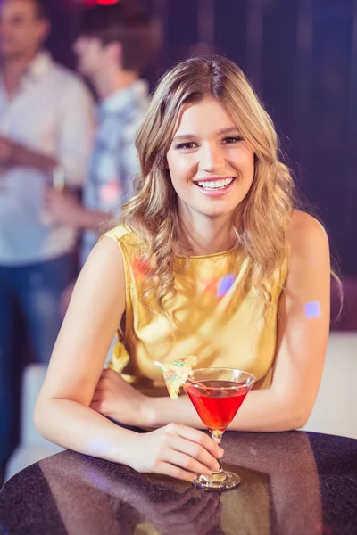 Pretty woman with a cocktail — Stock Photo, Image