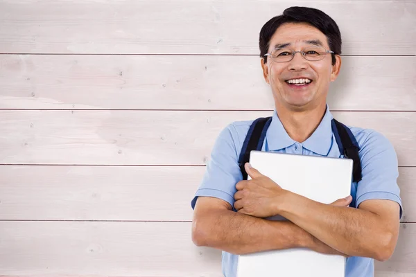 Man holding documents — Stock Photo, Image