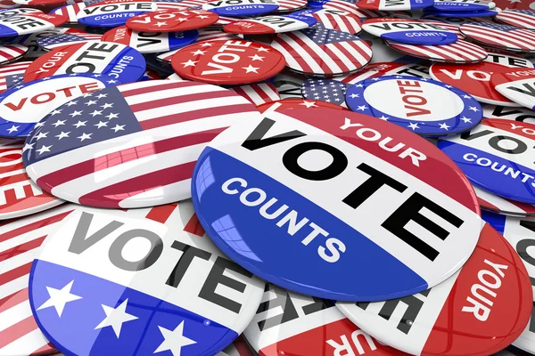 Vote button against badge vote 2016 — Stock Photo, Image