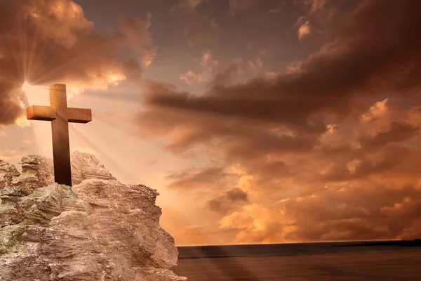 Cruz forma símbolo religião — Fotografia de Stock