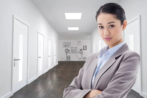 Hermosa mujer de negocios posando — Foto de Stock